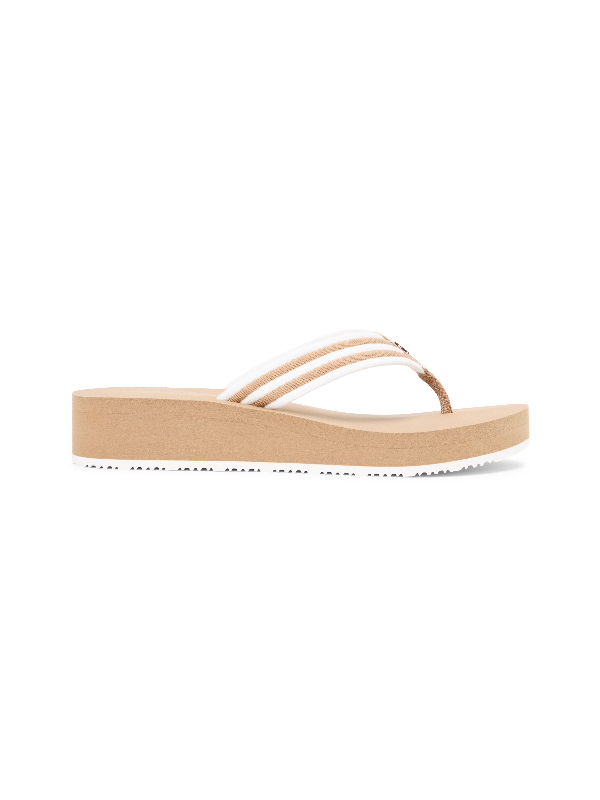 Tommy Hilfiger TH STRIPE SUMMER SANDAL Zehentrenner Sommerschuh, Dianette, Plateauschuh mit gestreifter Bandage – Bild 4 von 5
