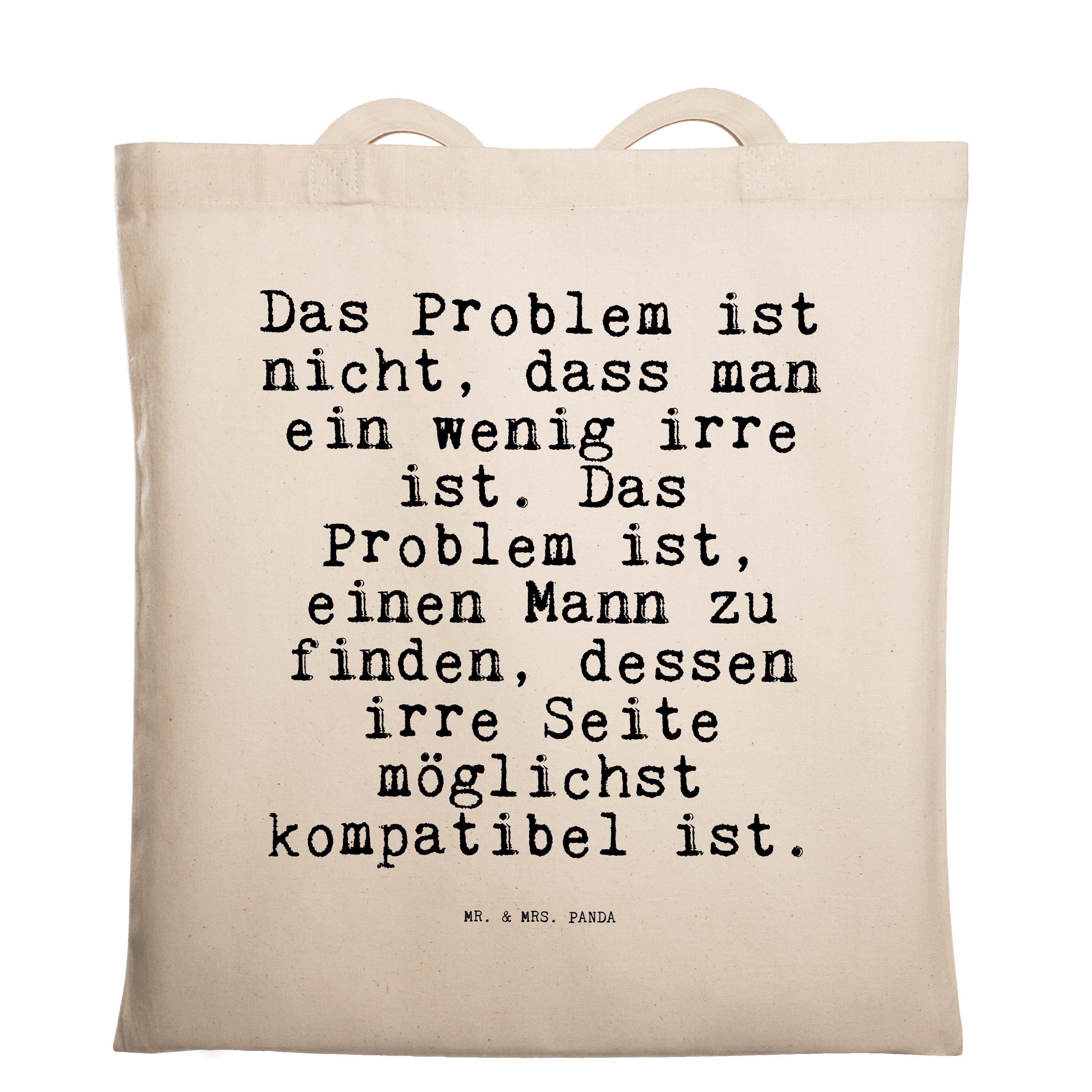 Mr. & Mrs. Panda Tragetasche »Das Problem ist nicht,... Transparent