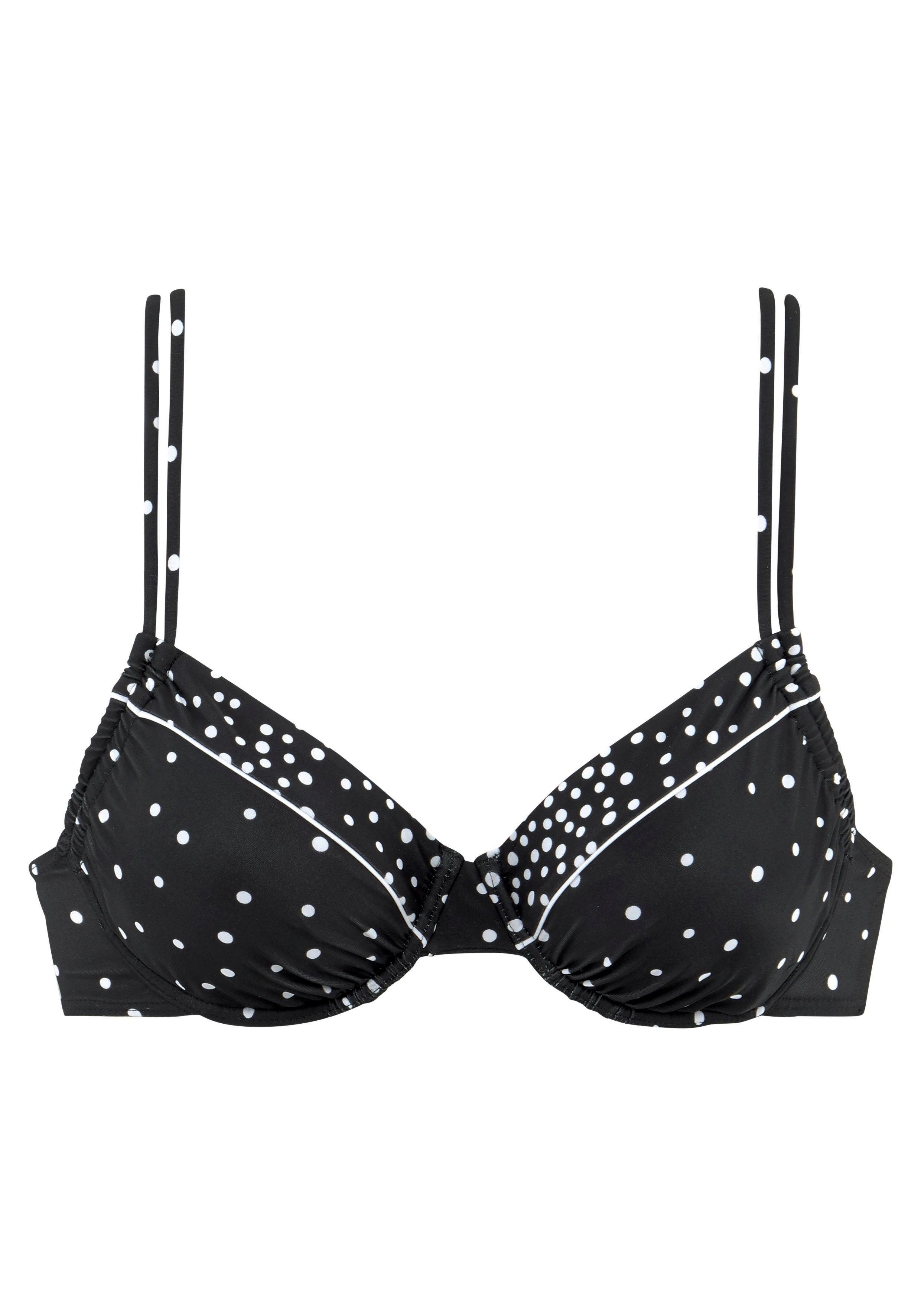 LASCANA Bügel-Bikini-Top Leona, mit Pünktchenprint günstig online kaufen