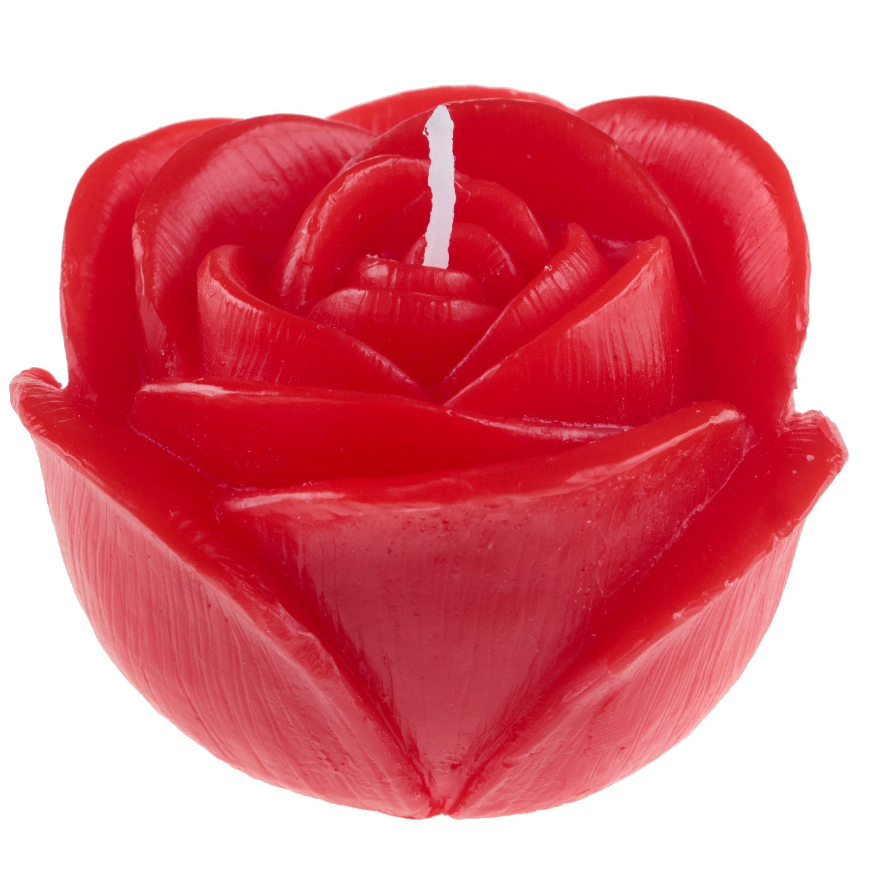 Santex Formkerze Kerze in Rosenform, Ø7cm x 4,5cm. Rosenkerze, Geschenk