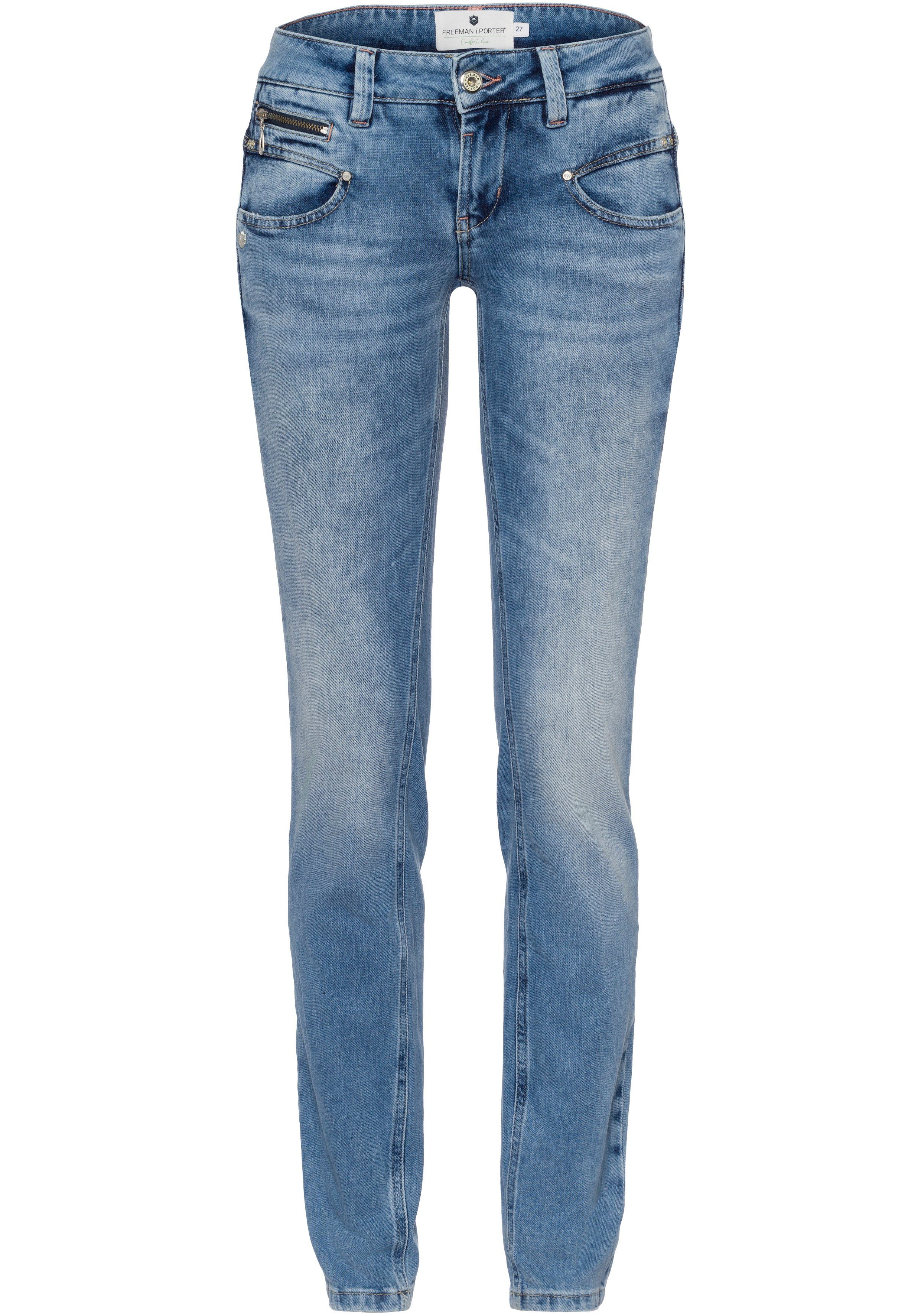 T. mit Freeman Slim-fit-Jeans Deko-Features coolen palermo Porter med (1-tlg)