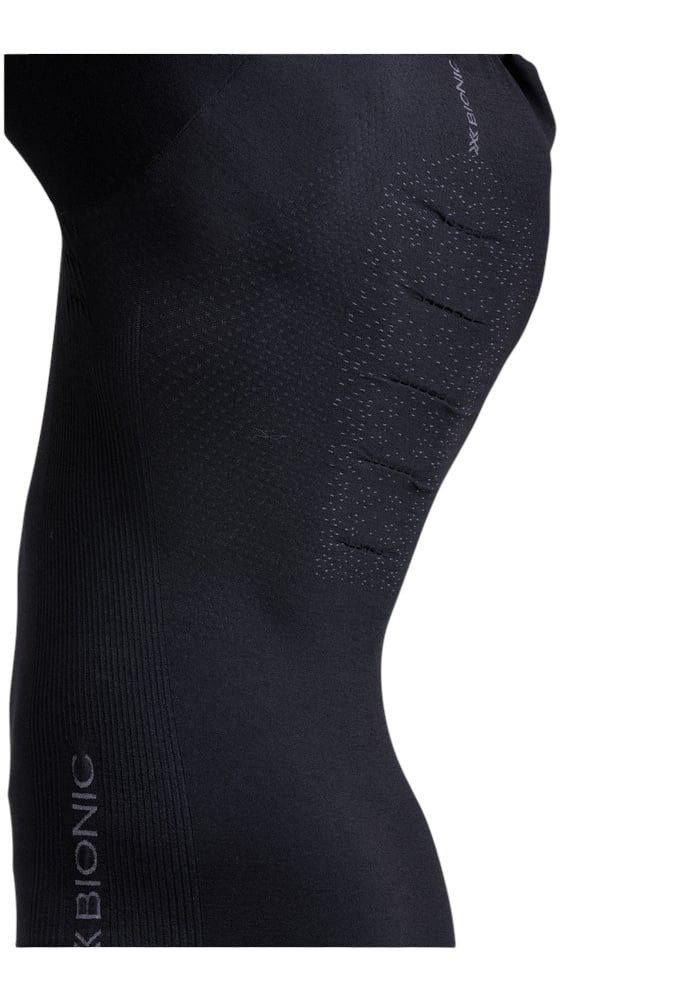 X-Bionic Langarmshirt Mightywool Shirt LS (Merinowolle, warm) schwarz Herren