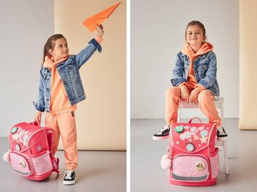 Belmil Schulranzen Premium Compact Plus, 4tlg. gefüllt, Set ab 1.Klasse, Grundschule, Einschulung, für Mädchen