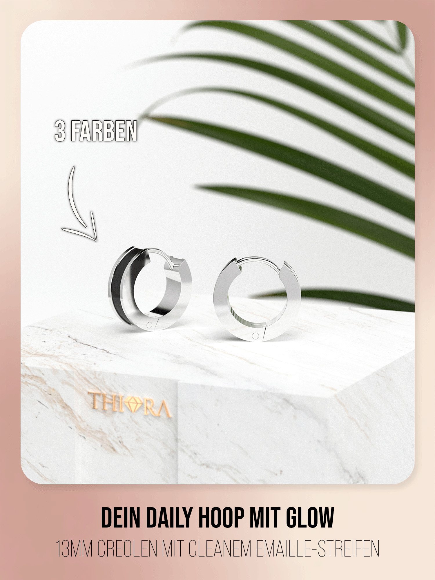 THIORA Paar Creolen Seychelles Secret, Wasserfest