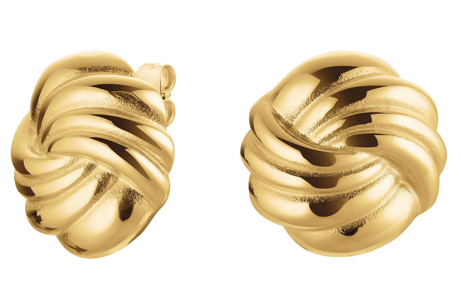 ROSEFIELD Paar Ohrstecker Damen-Ohrstecker Spirale Goldfarben