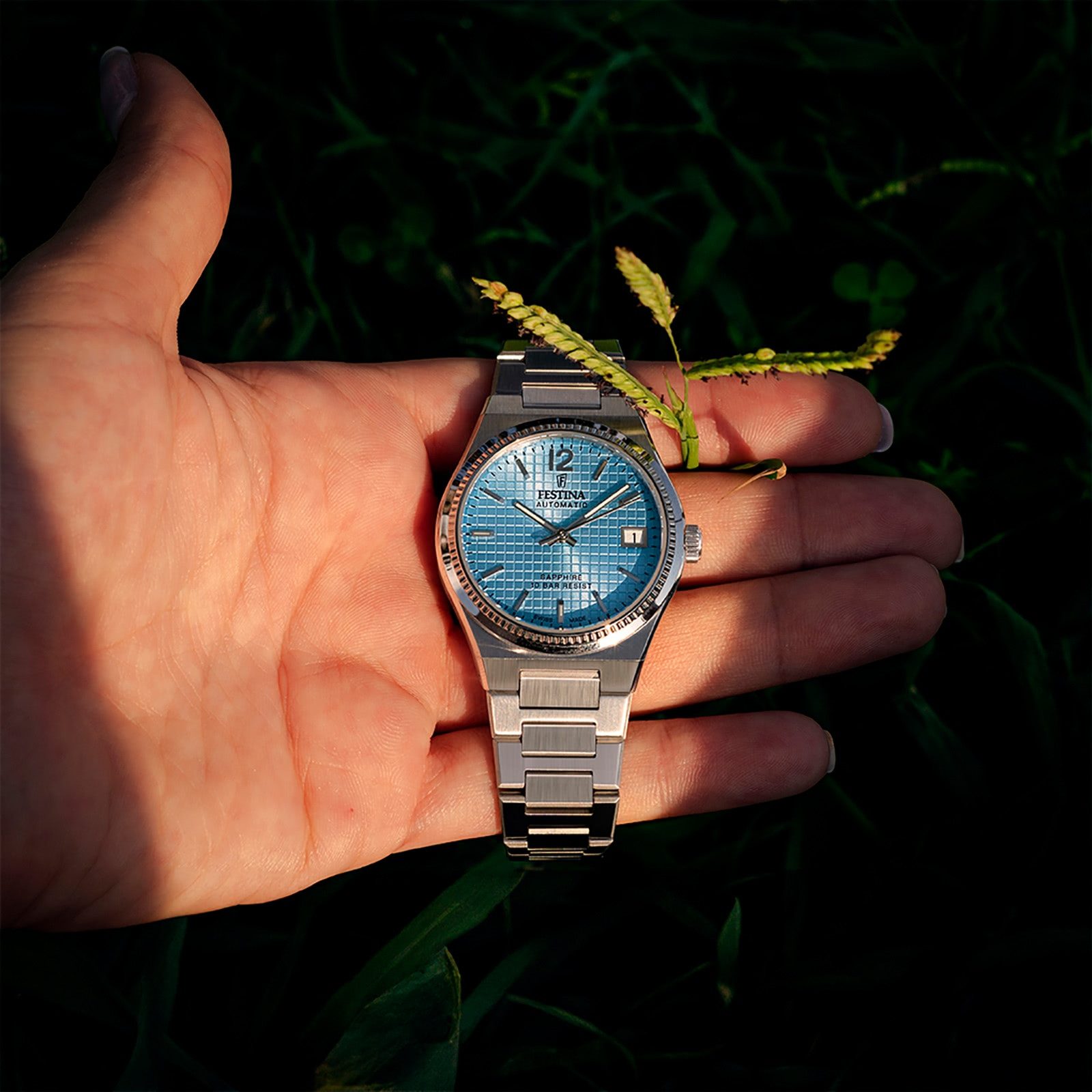 Festina Automatikuhr Festina Damenuhr Edelstahl silber, (Analoguhr), Damen Armbanduhr rund, Edelstahlarmband silber, Elegant