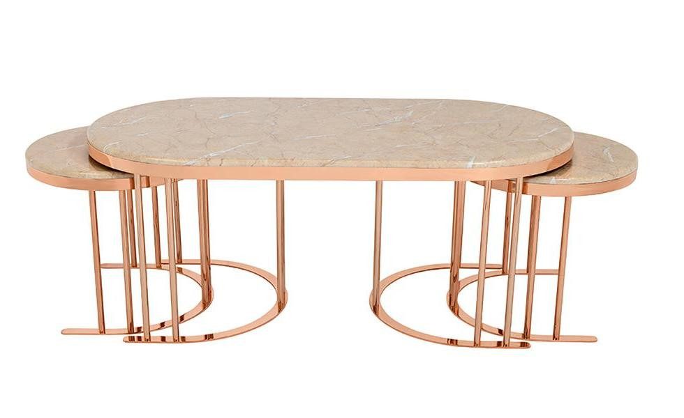Xlmoebel Couchtisch Moderne Wohnzimmertische im eleganten Design aus hochwertigem Material (3-St., Couchtische), Hergestellt in Europa
