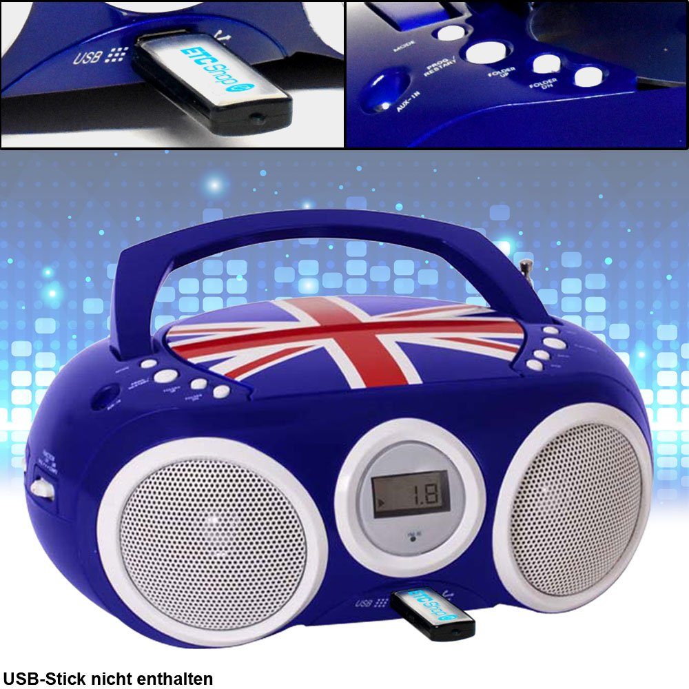 BigBen Radio (Design CD Spieler Stereo Radio USB Anlage Jungen Kinder Zimmer)