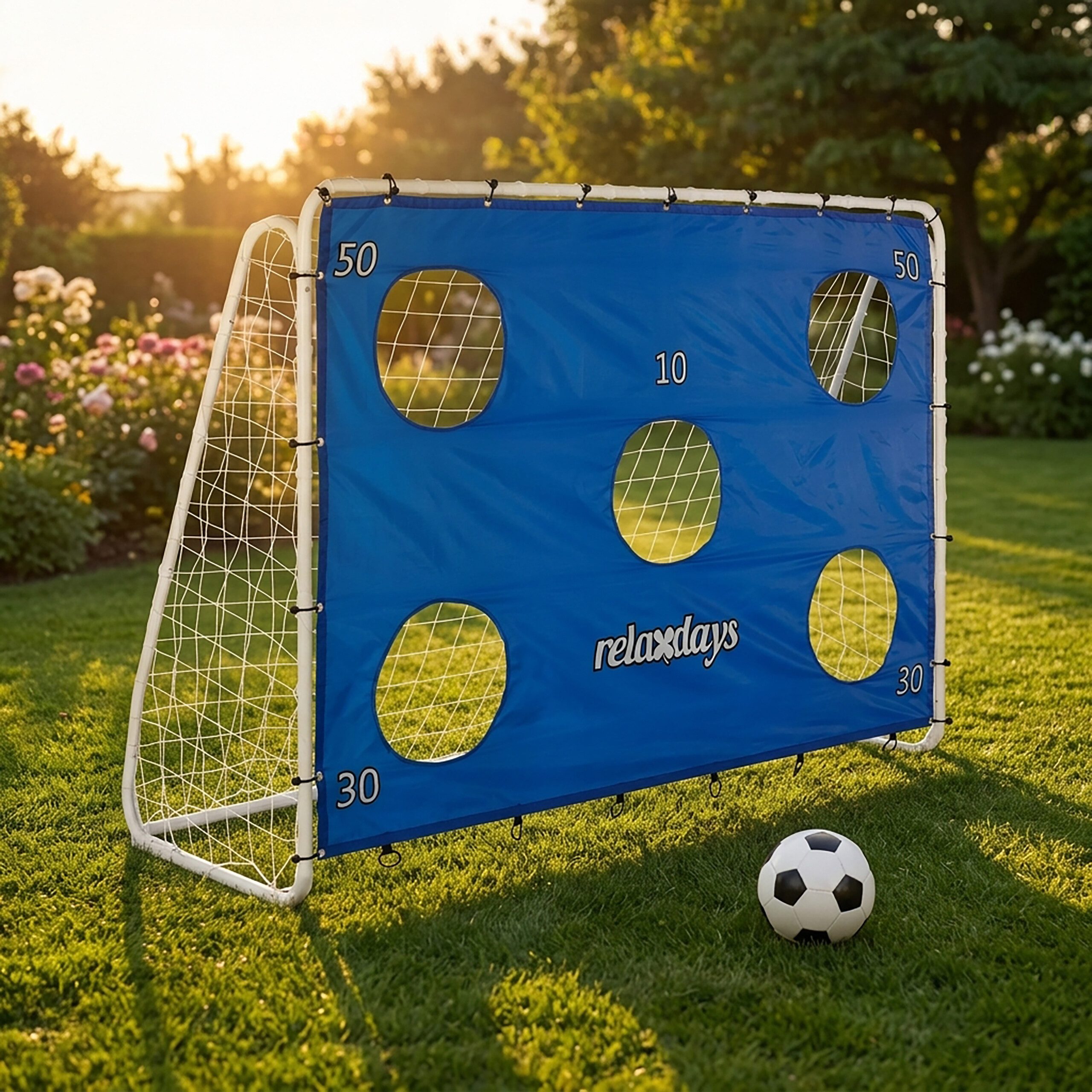 relaxdays Fußballtor Großes Fußballtor mit Torwand