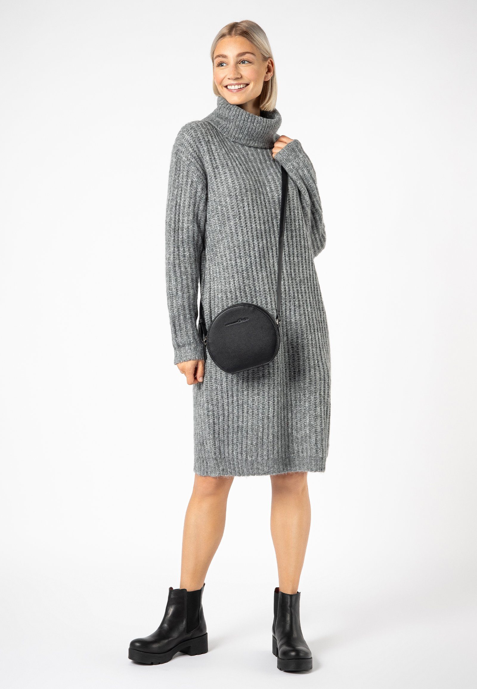 SUBLEVEL Strickkleid Damen Strickkleid mit Rollkragen Oversize