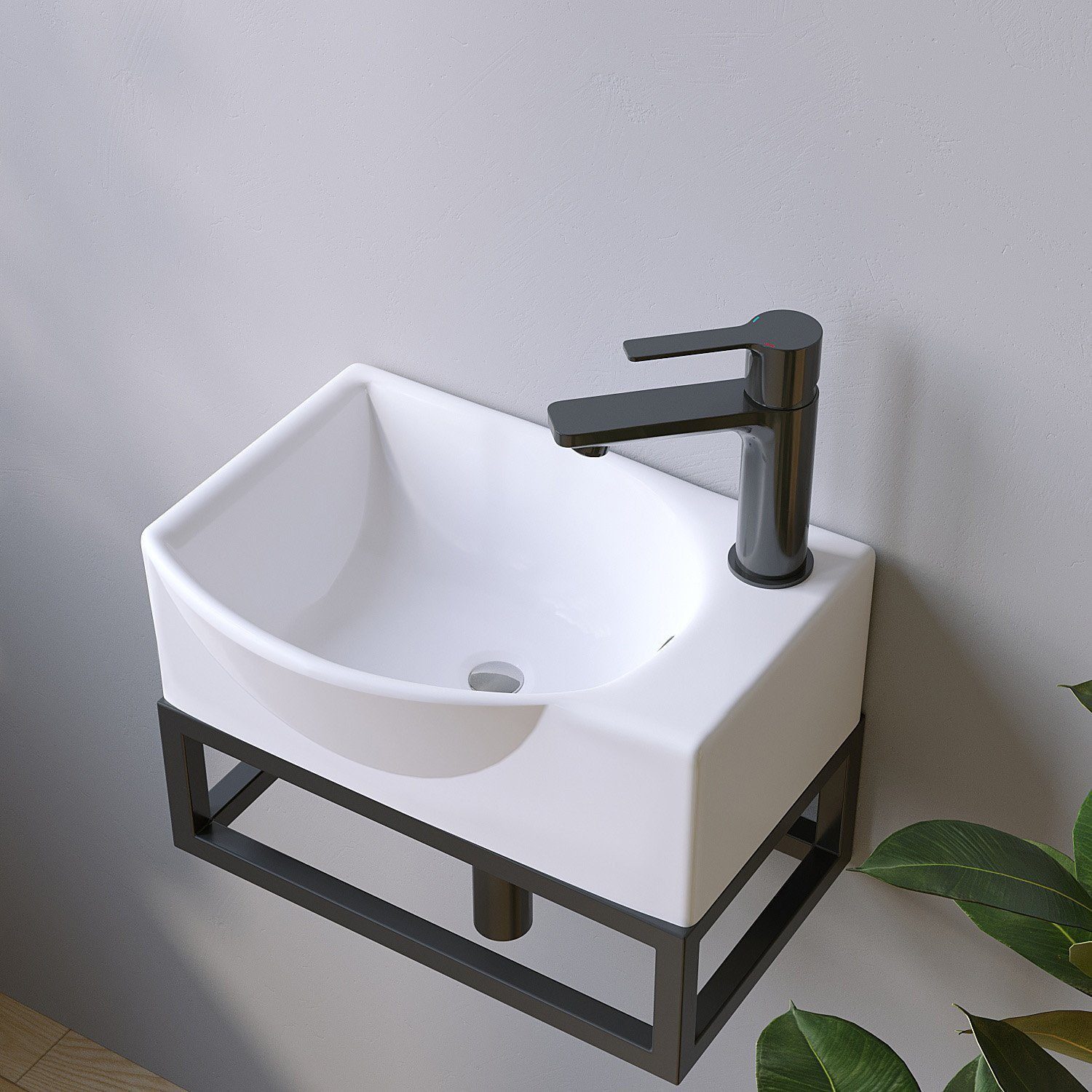 AQUALAVOS Waschbecken Waschbecken Keramik Aufsatzwaschbecken für das Badezi günstig online kaufen