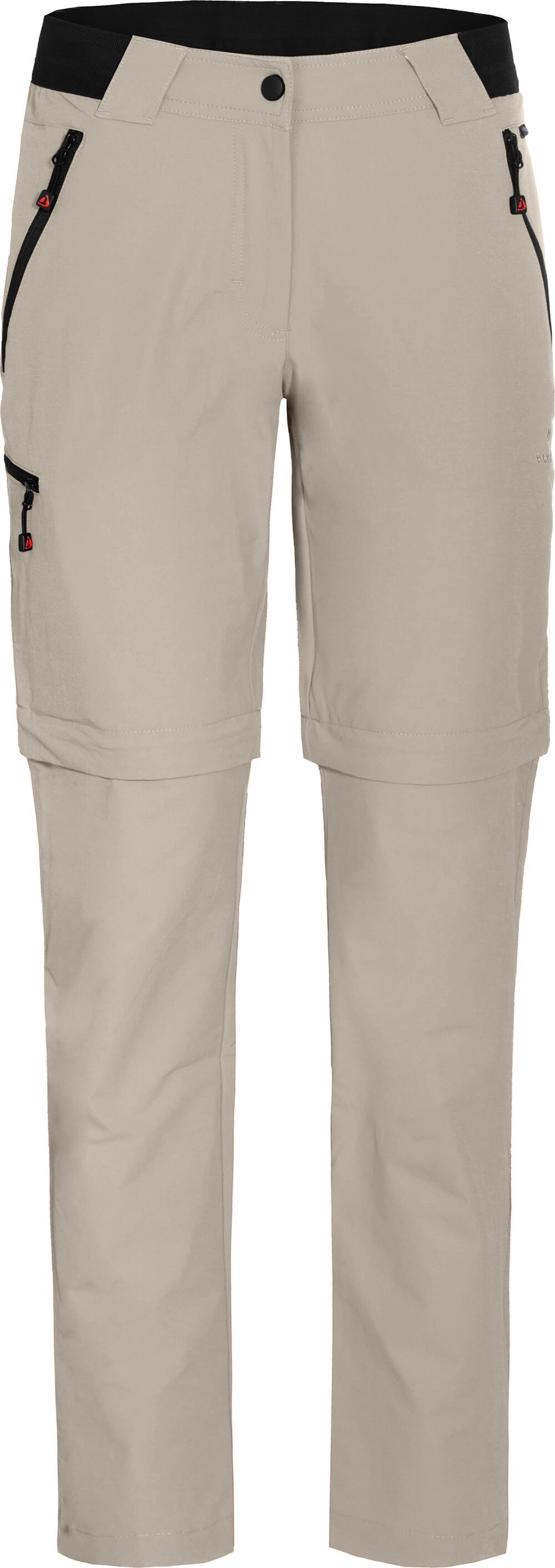 Bergson Outdoorhose VIDAA COMFORT Zipp-Off Damen Wanderhose, leicht, strapazierfähig, Normalgrößen, beige
