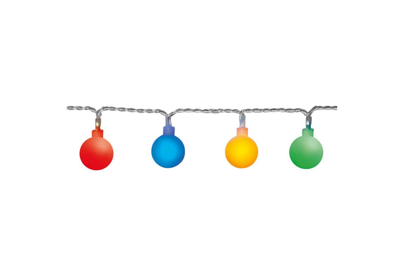 STAR TRADING LED-Lichterkette BERRY 50 bunte, opale LED Kugeln 7,35m Deko Lichterkette für Außen, 50-flammig