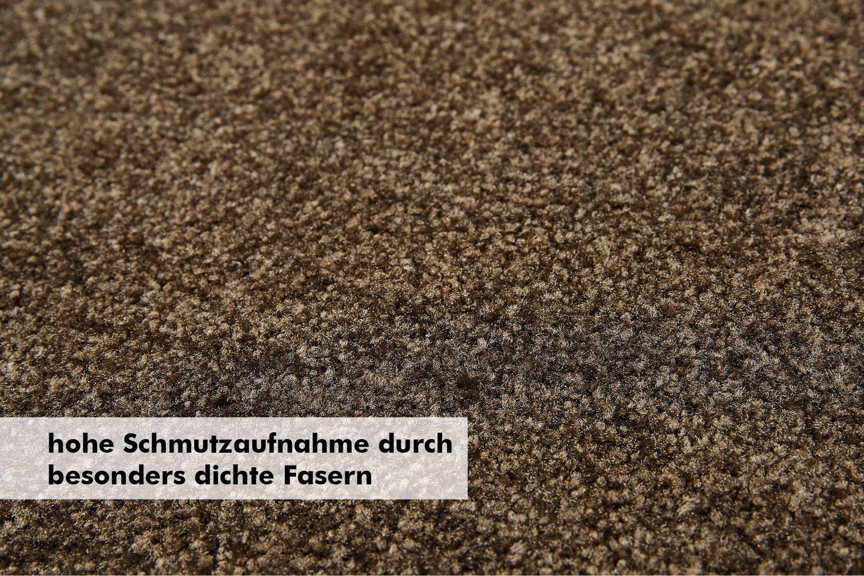 Fußmatte Super Wash & Clean, Höhe: mm, rechteckig, Herbst &, Schmutzfangmatte, 7 Andiamo, Uni rutschhemmend, braun Farben, waschbar