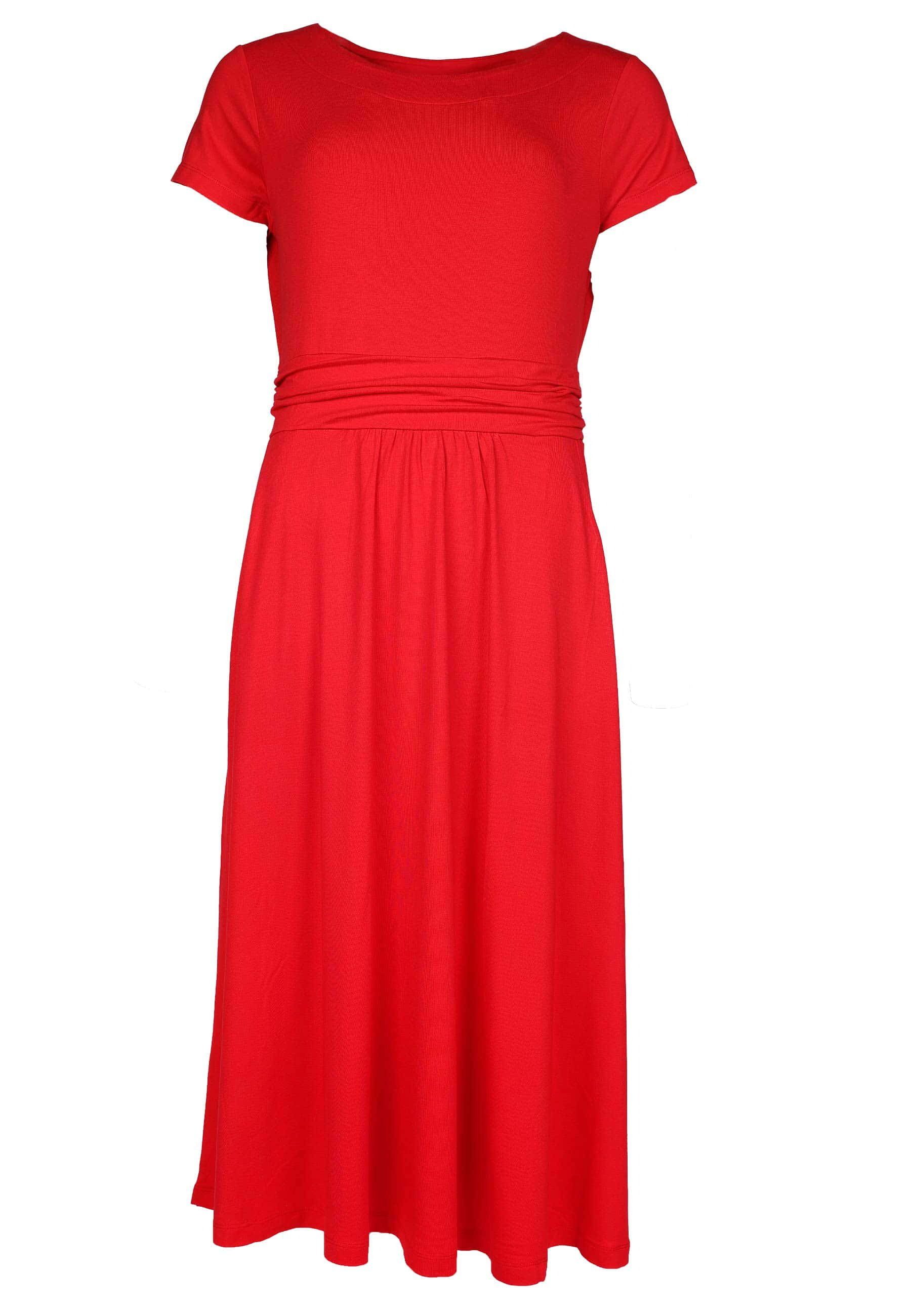 Lykka du Nord Sommerkleid Malinda solid Taillenraffung