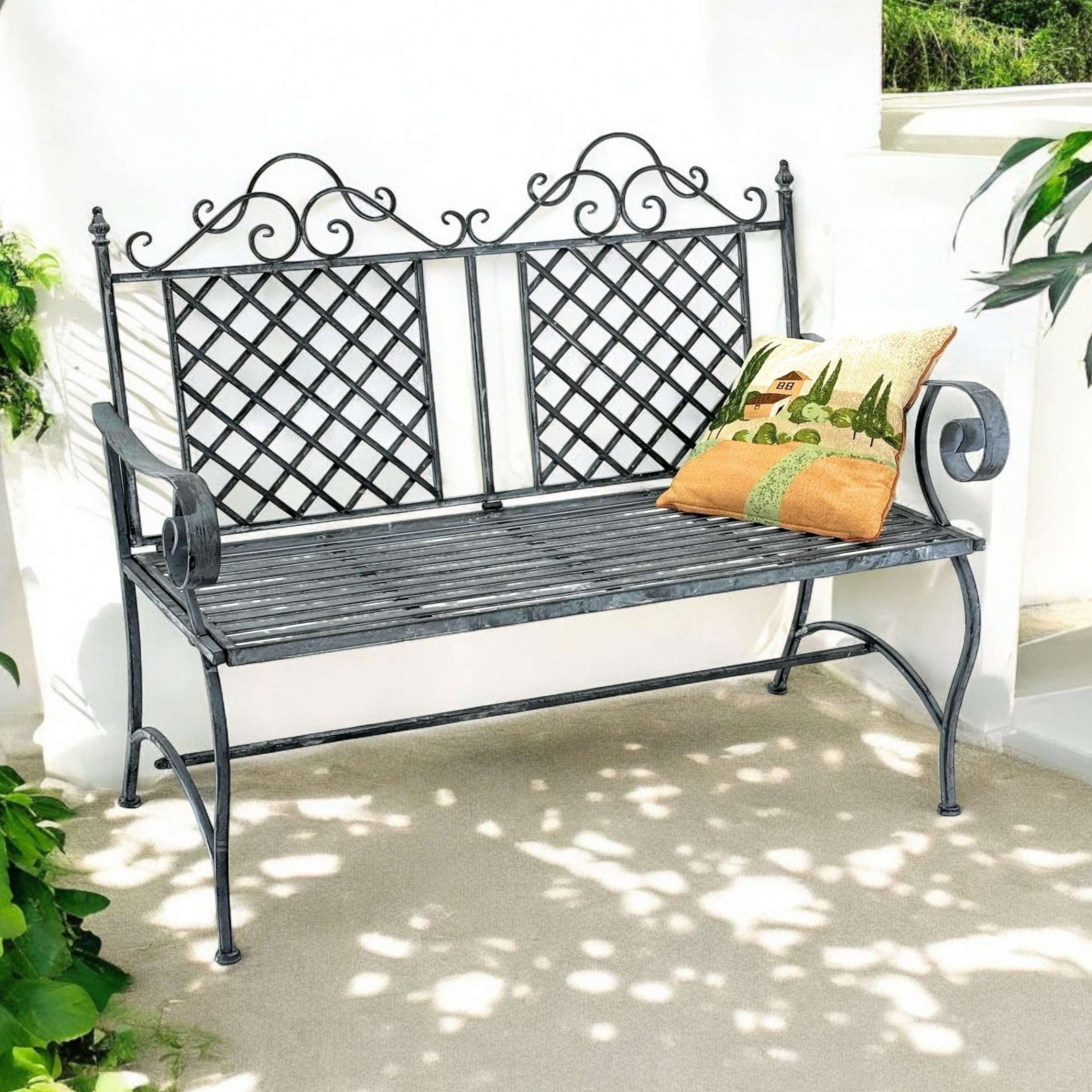 DanDiBo Gartenbank Wetterfest 2 Sitzer Metall günstig online kaufen