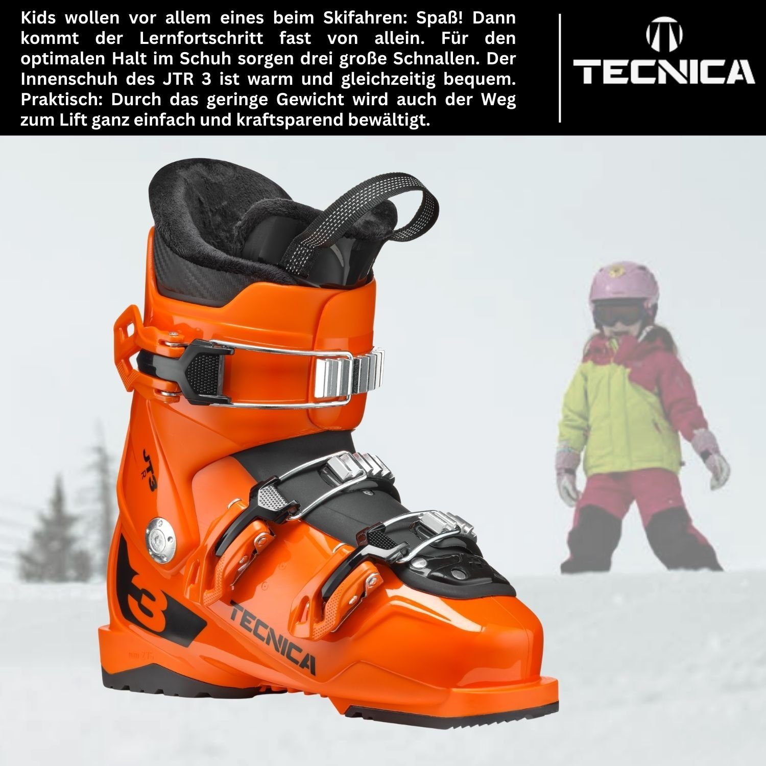 Flex TECNICA Ski 3 Alpin Skischuhe 60 Tecnica Kinder Skischuh Junior JTR