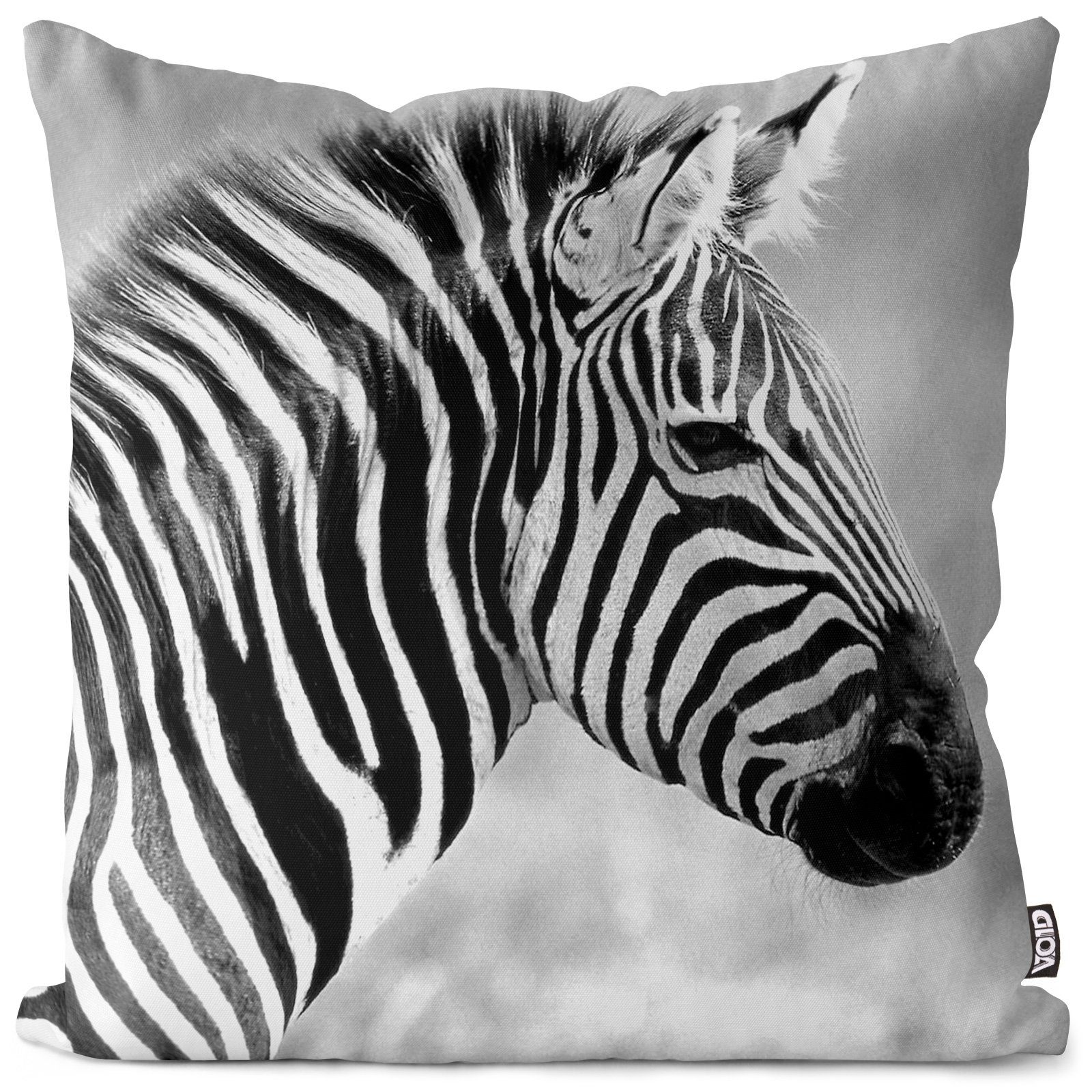 Kissenbezug, VOID, Sofa-Kissen savanne Outdoor pferd Zebrakopf Indoor fell Zebra