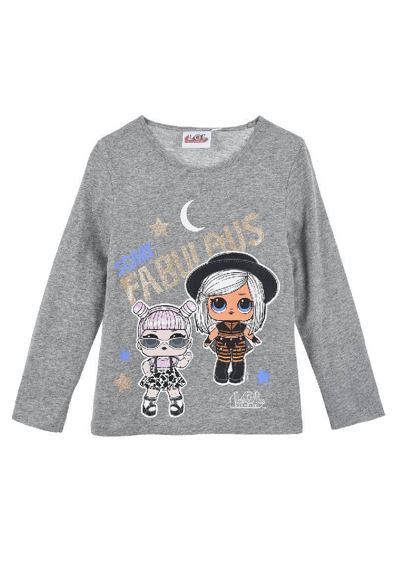 L.O.L. SURPRISE! Langarmshirt Mädchen Kinder Oberteil langarm Longsleeve Grau