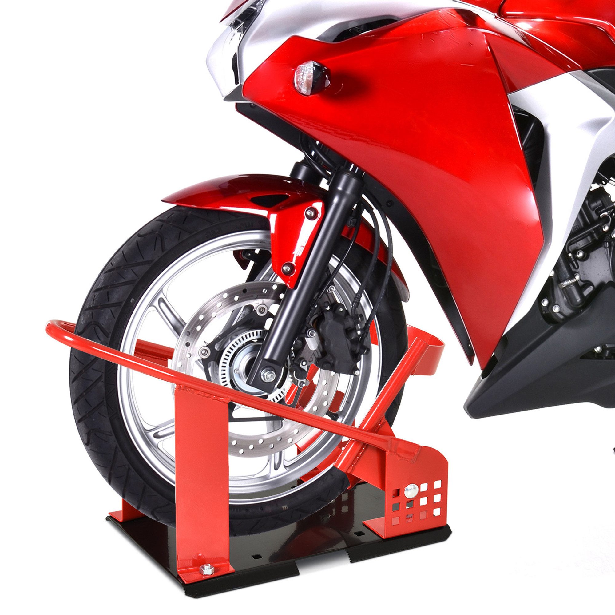 HOMCOM Werkstattkran Metall-Motorradhalter, Tragkraft max.0.5t Set 1-St. Motorradständer 12-fach verstellbar, freistehend, montierbar