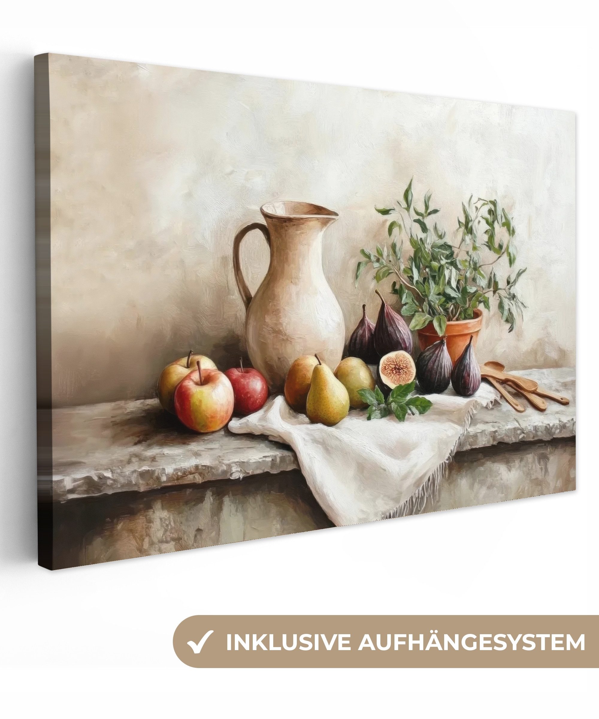 OneMillionCanvasses® Leinwandbild Obst - Kräuter - Ländlich, Fotodruck (1 S günstig online kaufen