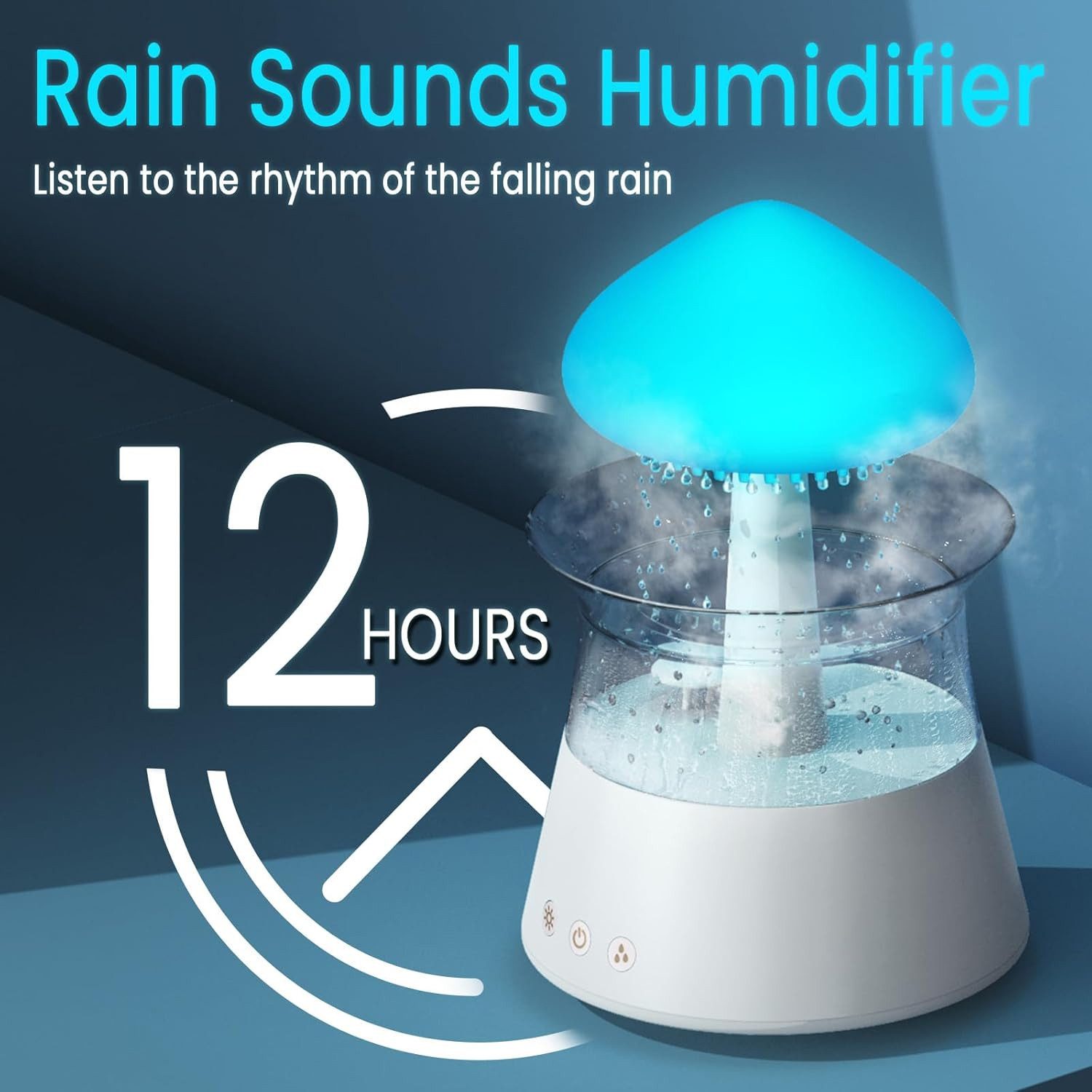TUWENA Luftbefeuchter Regen Wolken Humidifier mit Fernbedienung Lampe Raumb günstig online kaufen