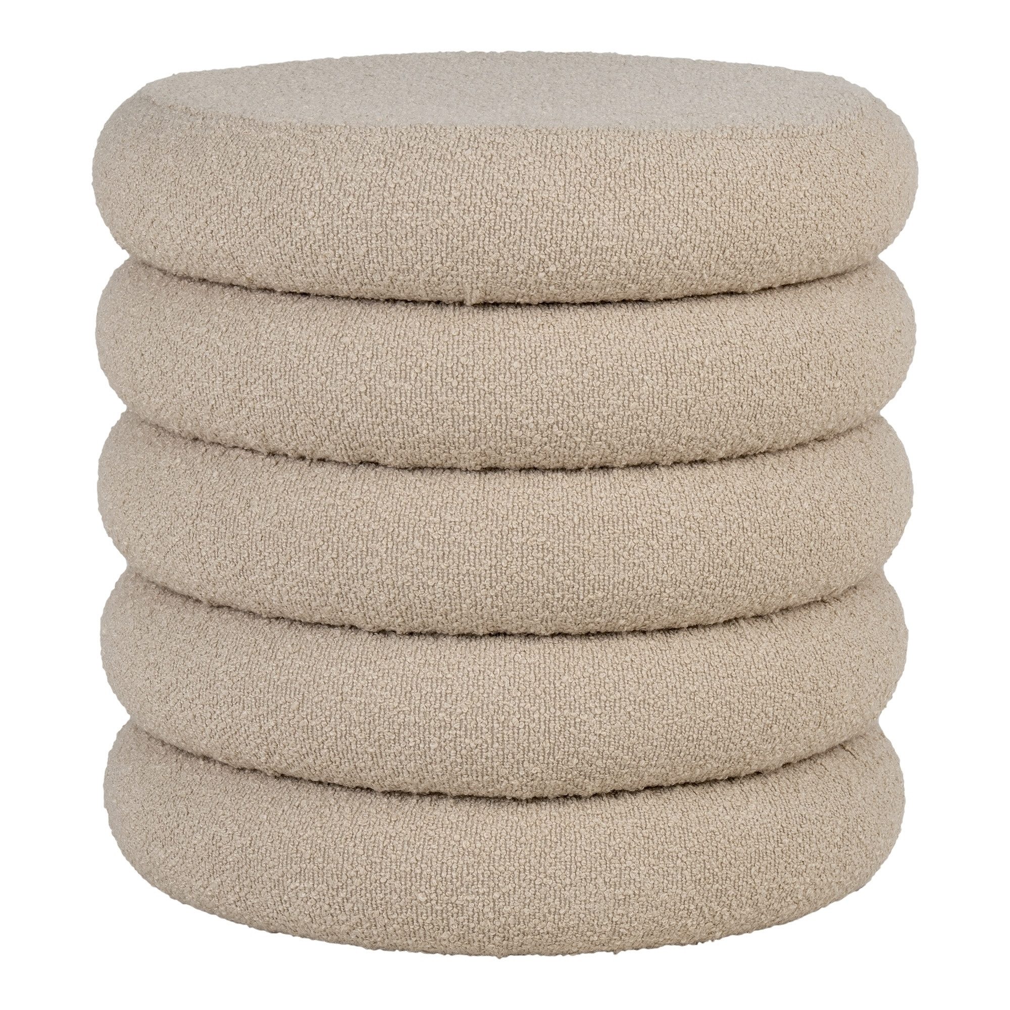 House Nordic Pouf in Grau, Stoff günstig online kaufen
