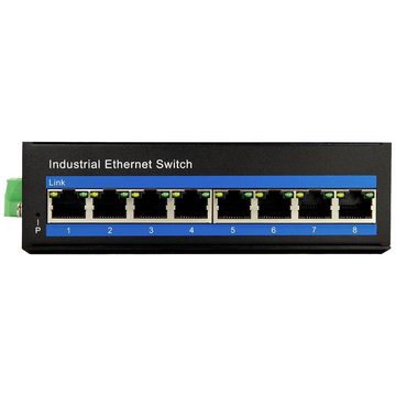 LogiLink Industrie Gigabit Ethernet Switch, 8-Port, Netzwerk-Switch