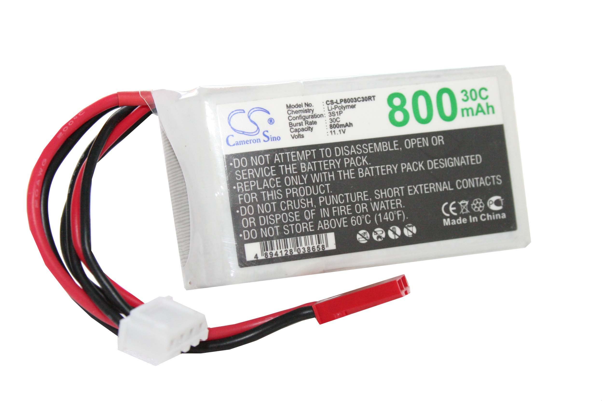 vhbw Akku für Modellbau RC (800mAh, 11,1V, Li-Polymer) 800 mAh