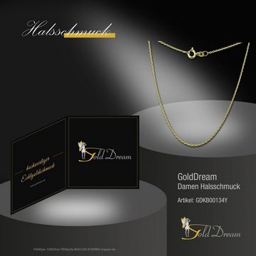 GoldDream Goldkette GoldDream Damen Colliers Halskette 34cm (Collier), Damen Colliers Halskette 34cm, 333 Gelbgold - 8 Karat, Farbe: goldfarb
