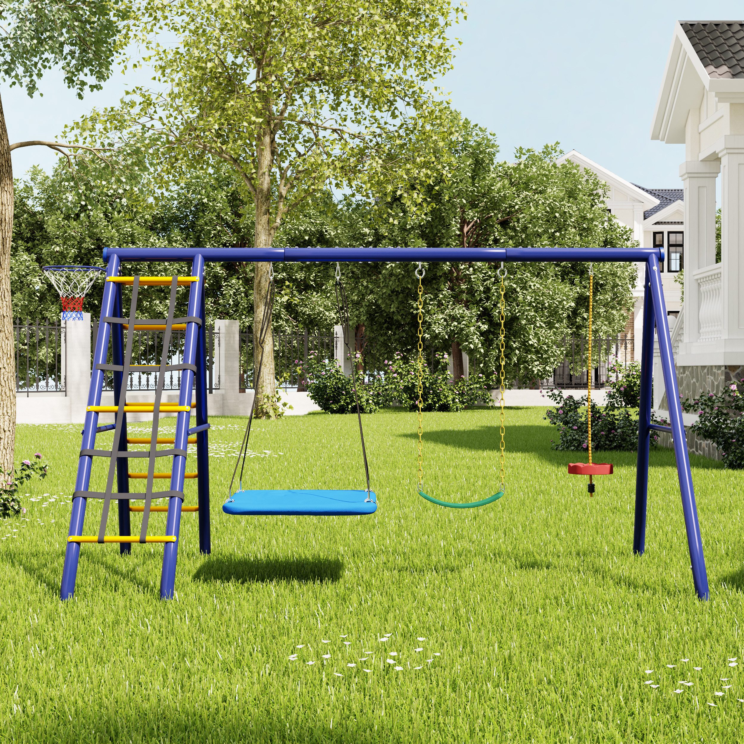 Merax Schaukelgestell 8-in-1 Outdoor-Schaukel-Set höhenverstellbar, (1-tlg) günstig online kaufen
