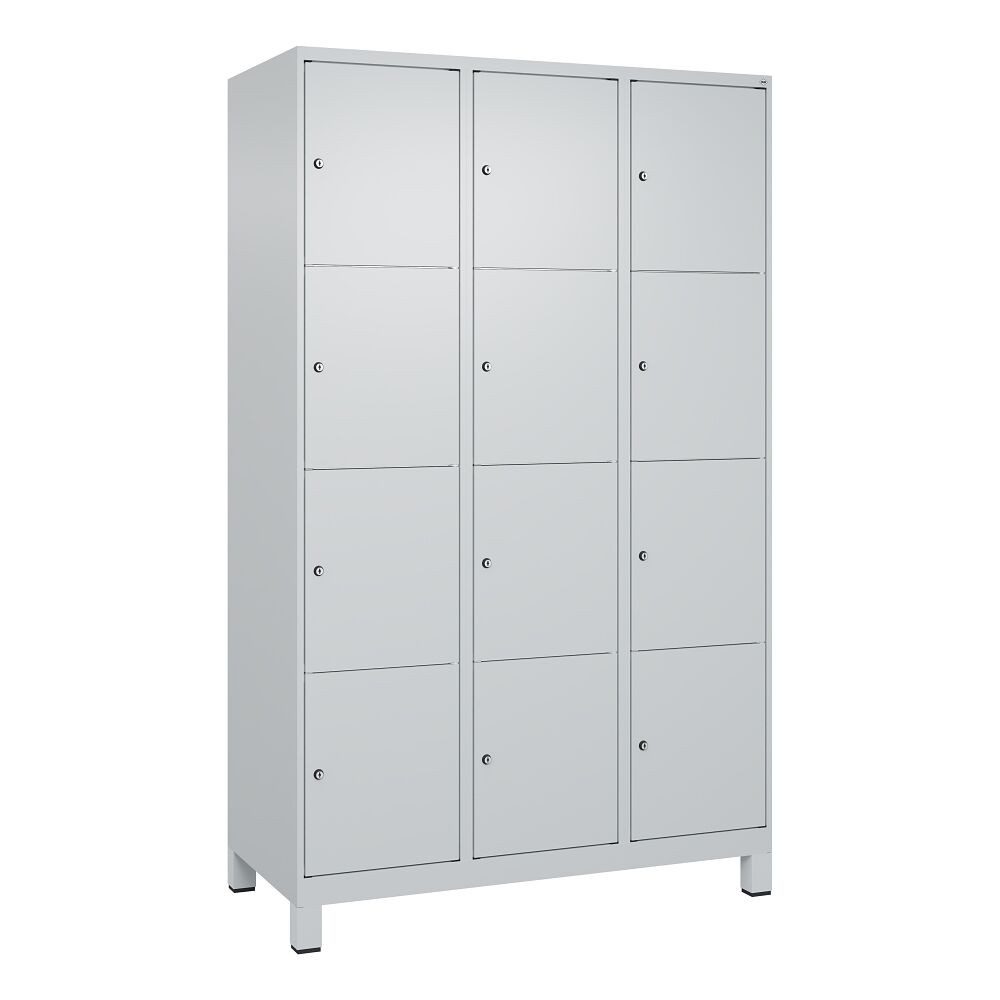 C+P Garderobenschrank Fächerschrank Classic Plus, 4 Fächer übereinander, Abteilbreite 40 ... Für Schule, Verein und Fitness-Studios