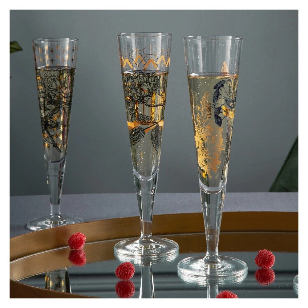 Ritzenhoff Sektglas Ritzenhoff Goldnacht Champus #34 C. Lorenzo F23, Kristallglas