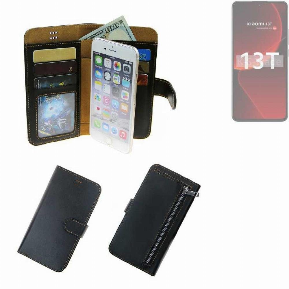 K-S-Trade Handyhülle für Xiaomi 13T, Schutz Hülle Klapphülle Case Phone cover Slim Handytasche Handy
