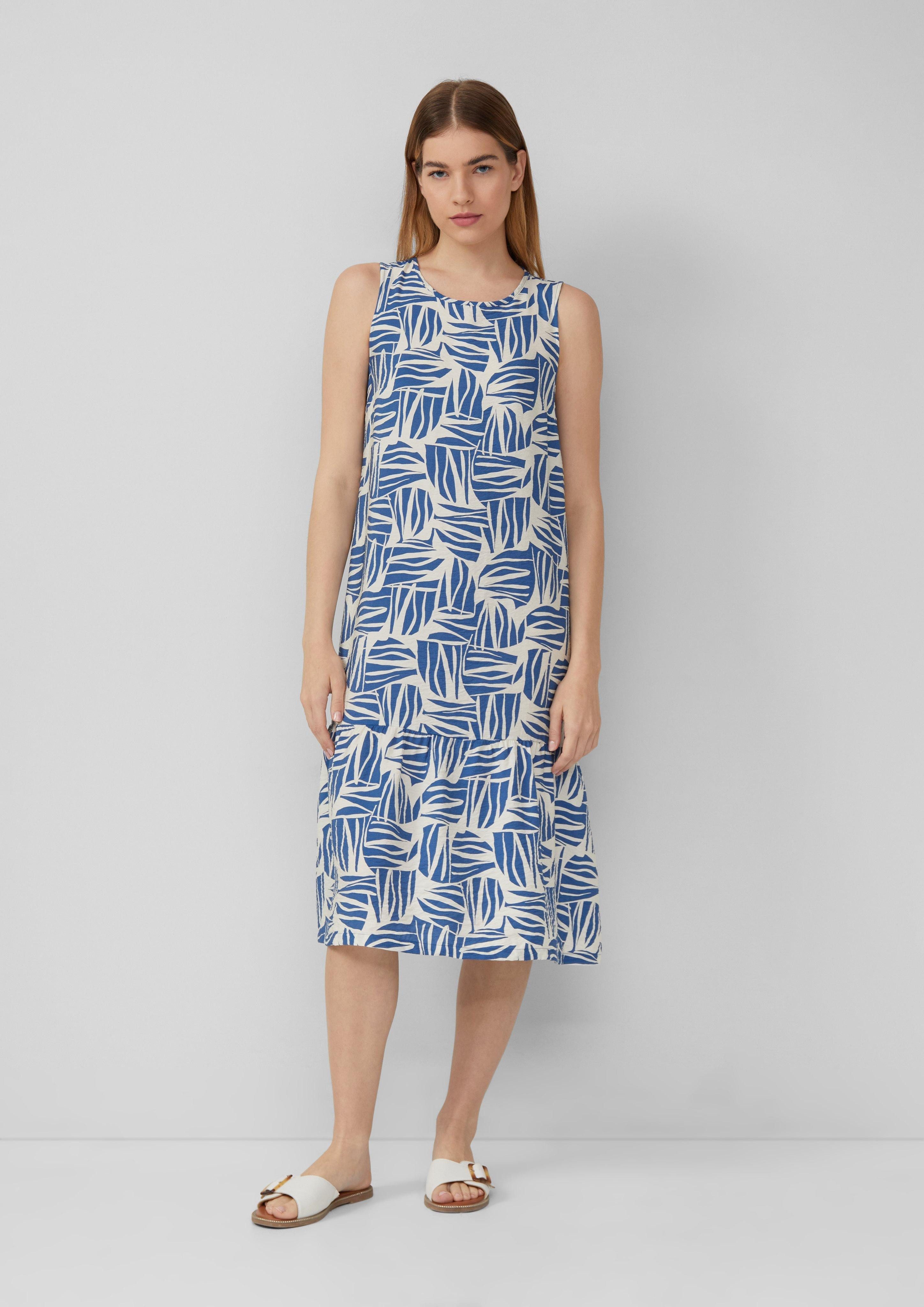 s.Oliver Maxikleid Midikleid aus strukturiertem Viskosemix günstig online kaufen