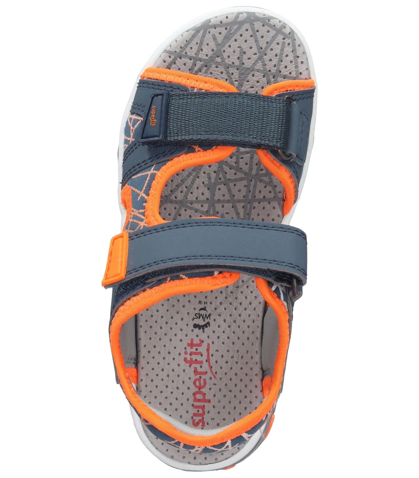 Sandalen Orange Superfit Riemchensandale Lederimitat/Textil Blau