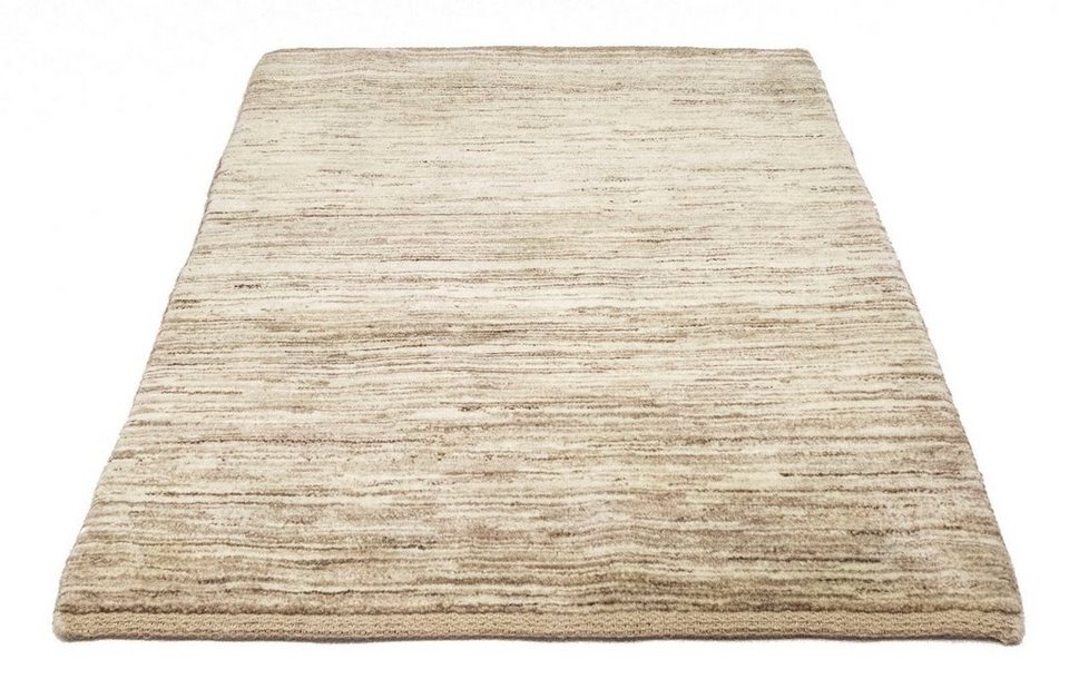 Wollteppich Gabbeh Teppich handgeknüpft beige, morgenland, rechteckig, Höhe:  15 mm, handgeknüpft