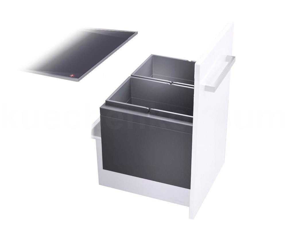 Hailo Einbaumülleimer Hailo Abfallsammler 3631681 XL Inset 600 28/28 Triple-XL 2x 28 Liter, Hailo Abfallsammler 3631681 XL Inset 600 28/28 Triple-XL 2x 28 Liter