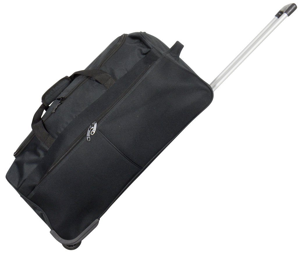 Trendyshop365 Reisetasche leichte (Trolley, Trolleygriff Liter, und für Herren), Brooklyn Rollen 65x35x30cm, 2 und Tasche 70 schwarz mit Damen XL