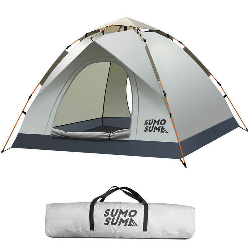 Sumosuma Kuppelzelt Campingzelt Automatisches, Sofortzelt Pop Up Ultraleichtes Kuppelzelt, Personen: 4, Pop Up Zelt mit Schnellaufbau Automatikm, UV-Schutz 50+ Wurfzelte