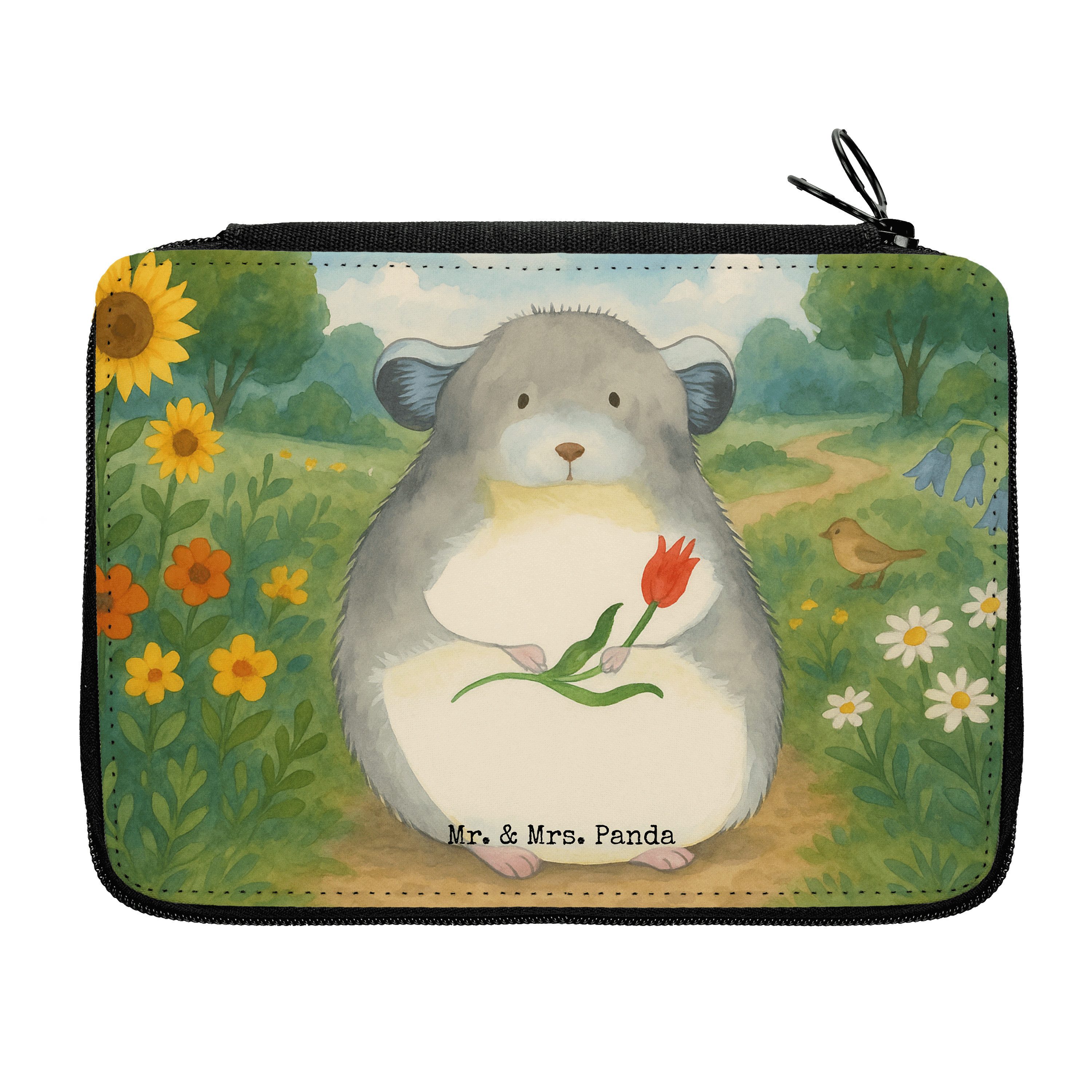 Federmäppchen Chinchilla Blume Design, Bleistiftetui, Weiß, Liebeskummer, Etui, Ble