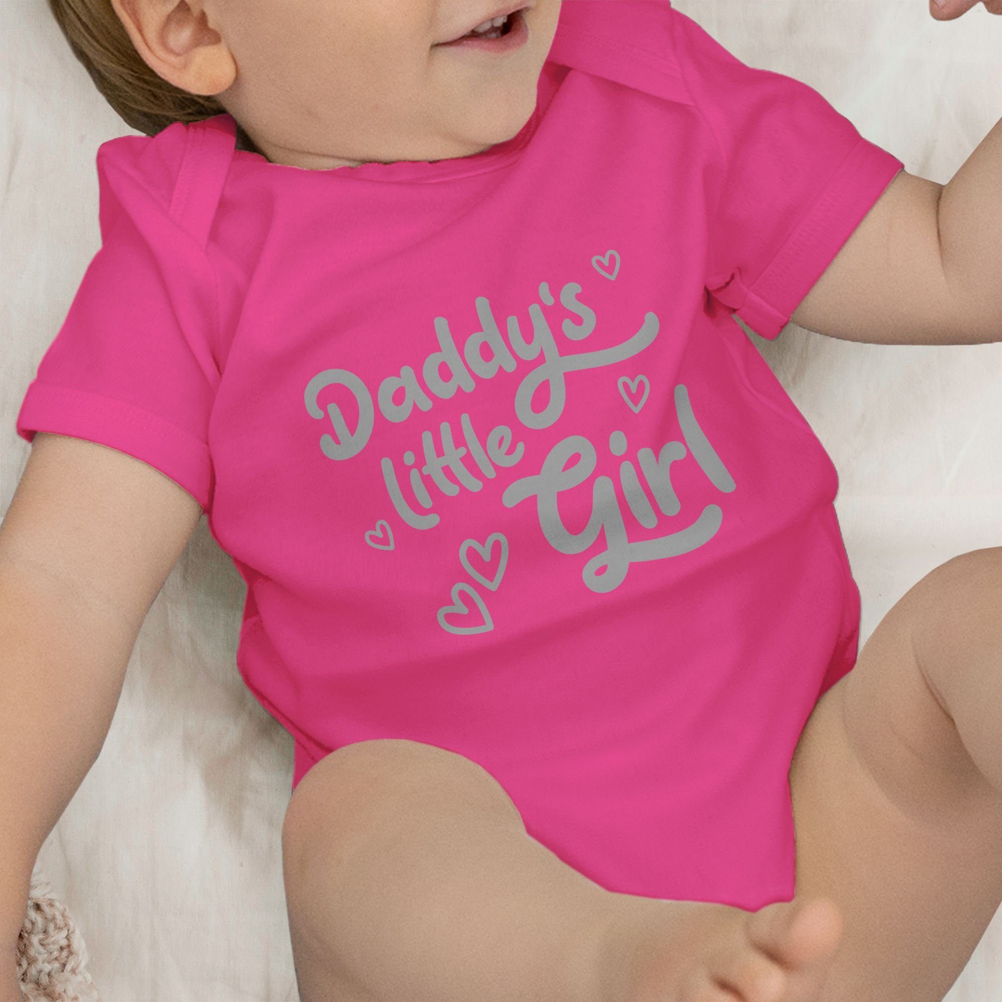 Daddy's Shirtracer Girl Fuchsia süß 3 grau Shirtbody little Vatertag Geschenk Baby