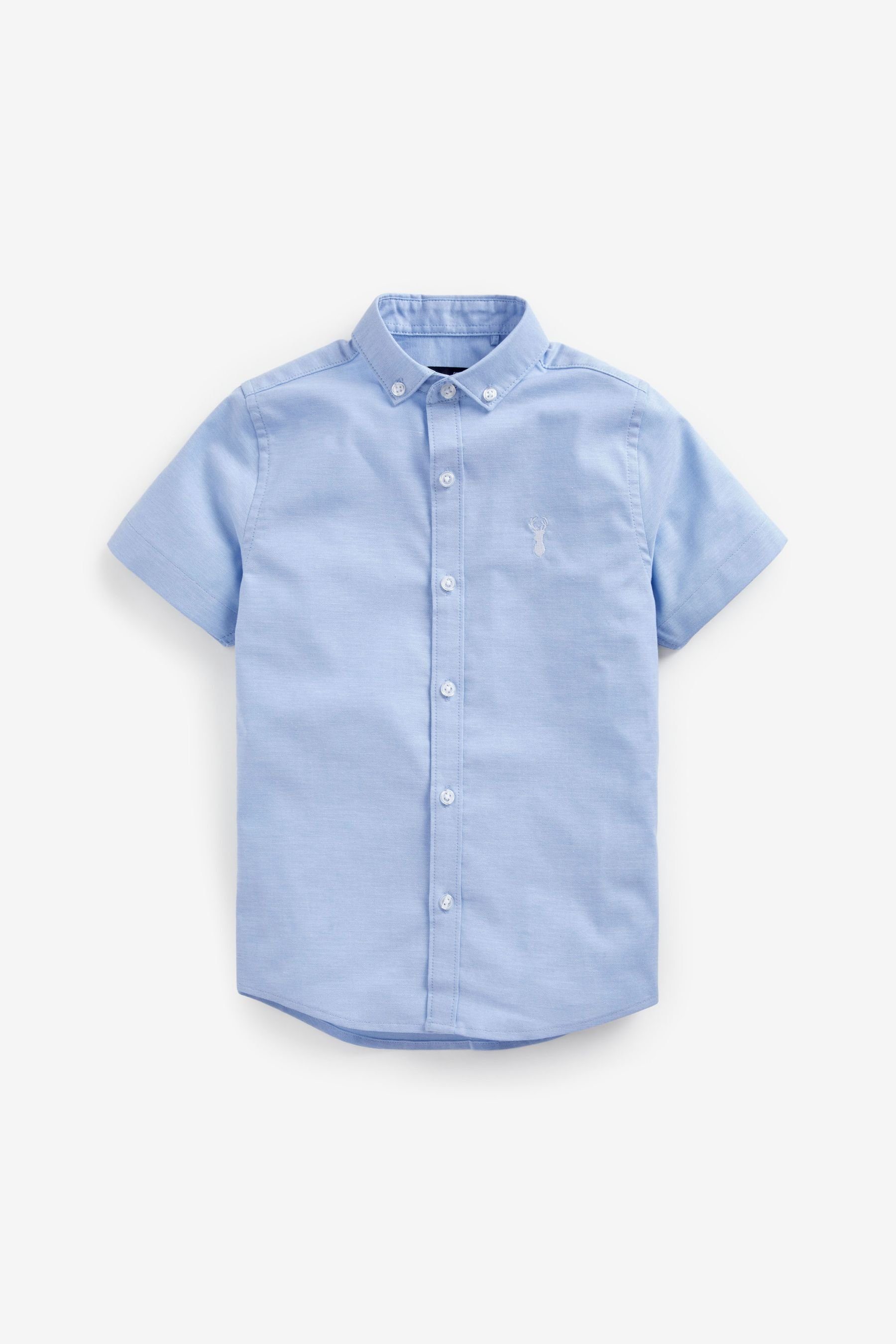 (1-tlg) Next Oxfordhemd Blue Kurzarmhemd