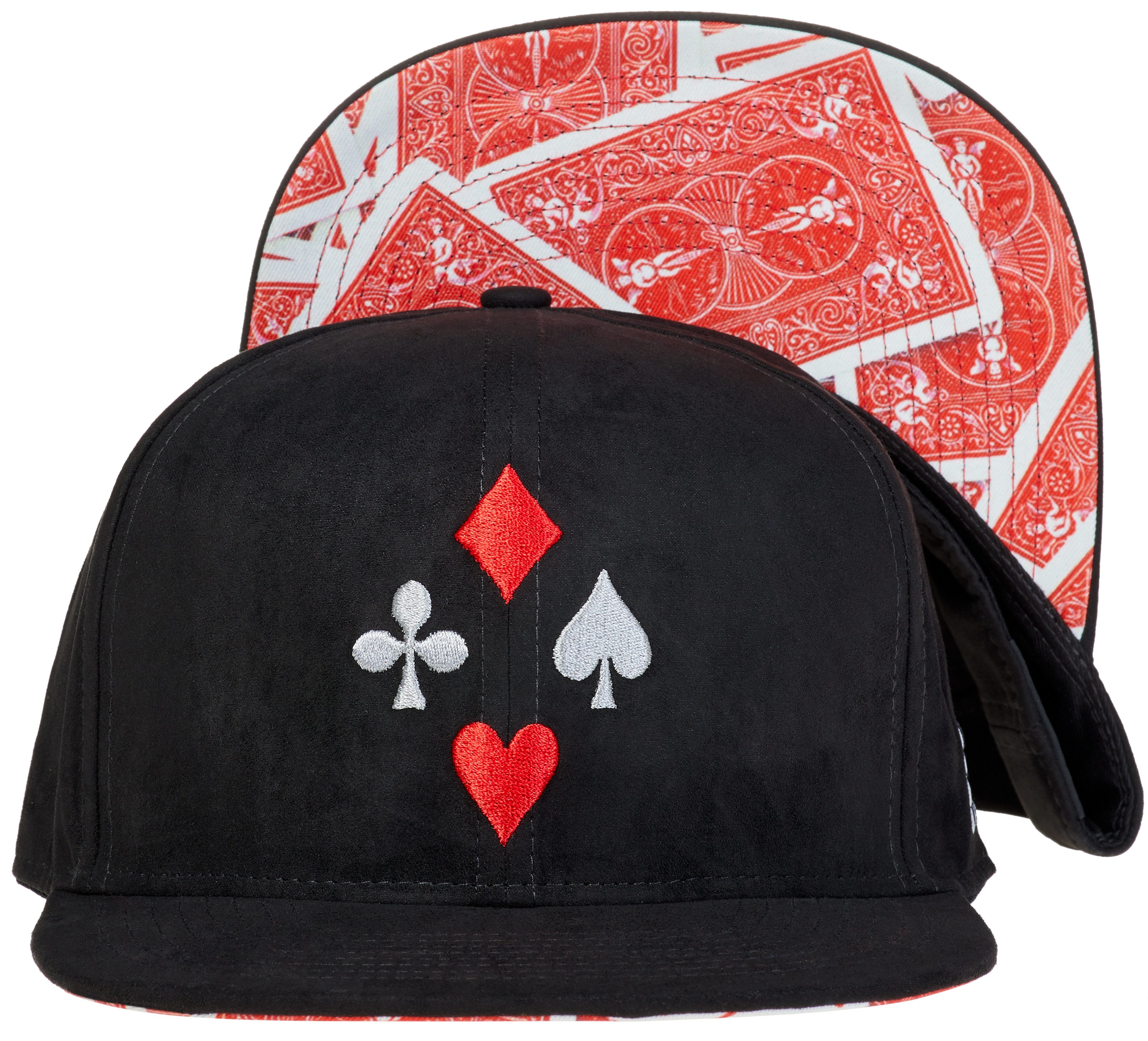 Cadency Snapback Cap - Poker, Beige Baseball Cap mit geradem Schirm, Unisex, Hellbraun, Größenverstellbar