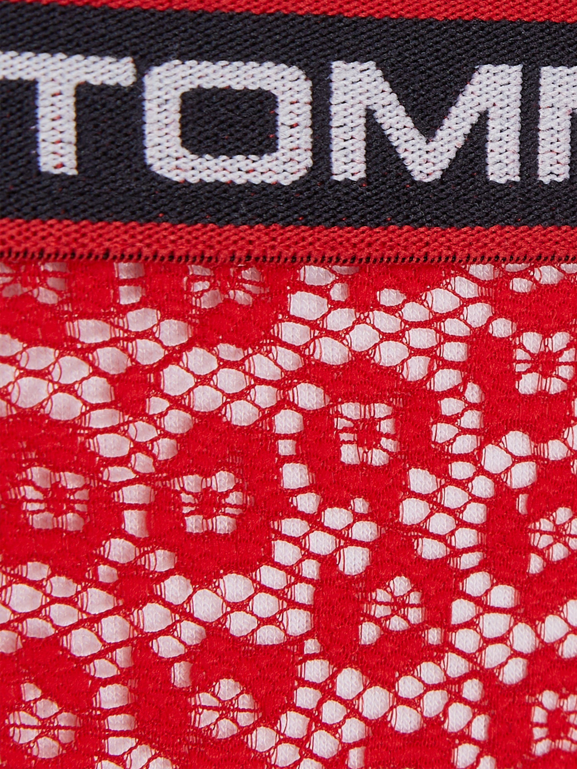 Tommy Hilfiger Underwear T-String Sky White/ THONG 3P Bund elastischem Deep 3er-Pack) mit LACE (3-St., Crimson/ TJ Desert