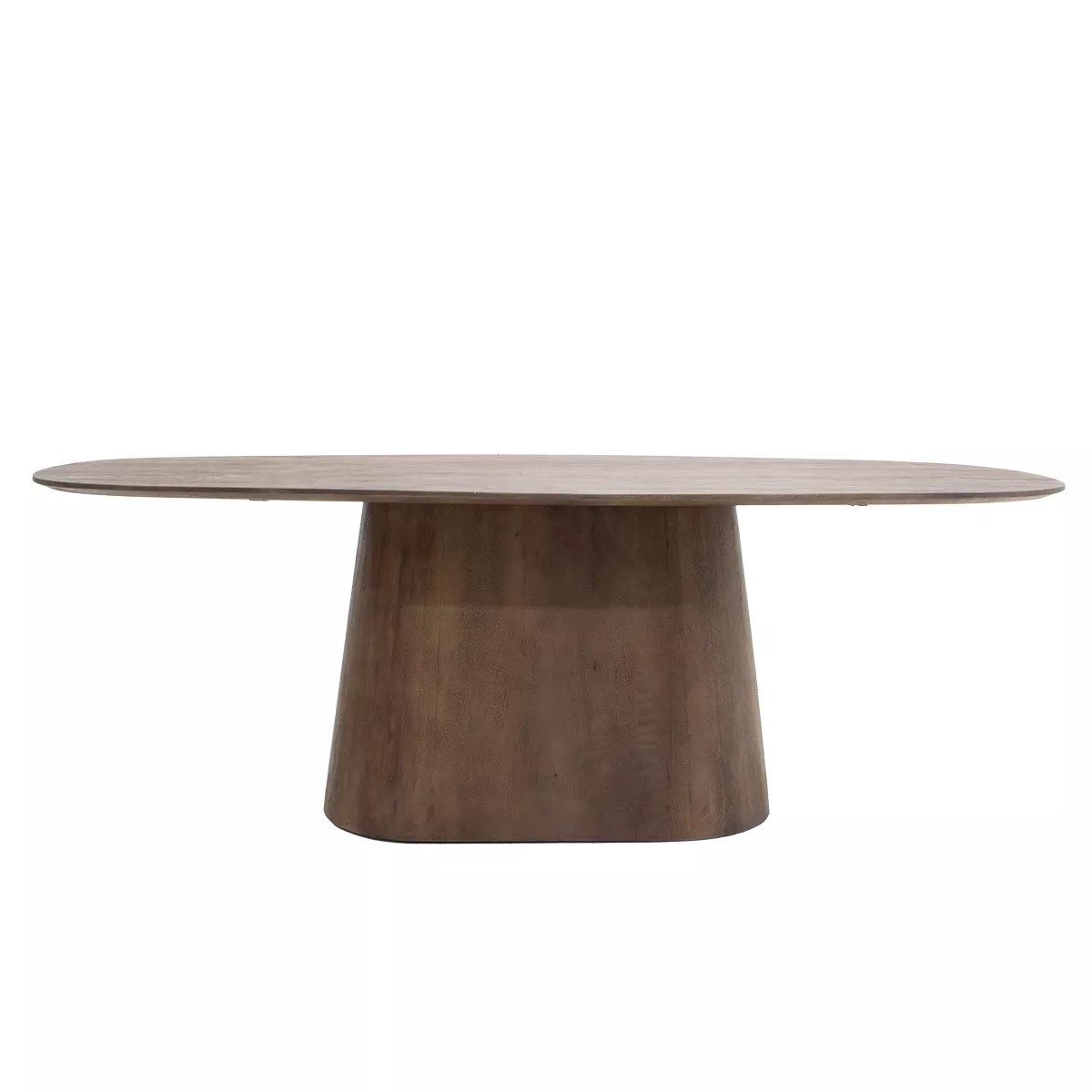 Maison ESTO Esstisch Esszimmertisch LYCELL dänisch oval 180 x 100 cm Mangoholz dunkelbraun