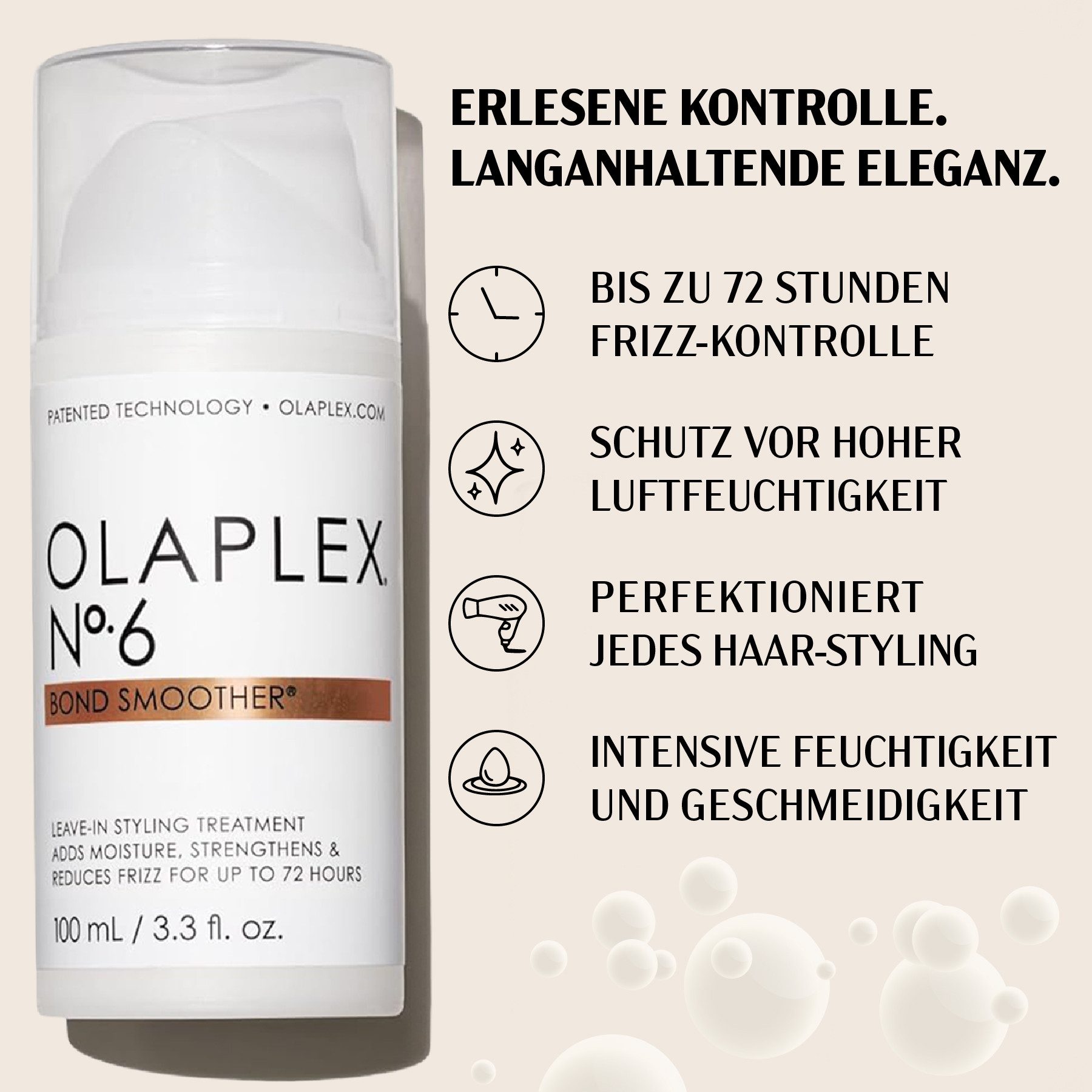 Olaplex Haarcreme Haarpflege Olaplex No 6 Bond Smoother Leave-in-Glättungscreme Frizz, 1-tlg., Haarpflege, Haarcreme, Styling, Glättung, OLAPLEX