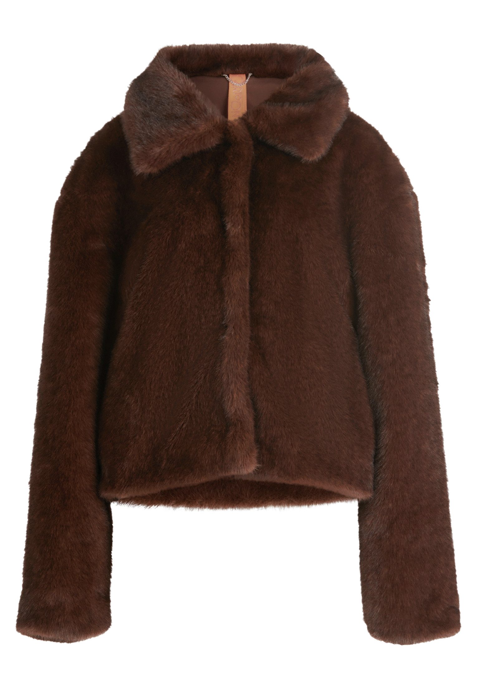Cartoon Fellimitatjacke Damen Kunstfell-Jacke mit Eingrifftaschen günstig online kaufen