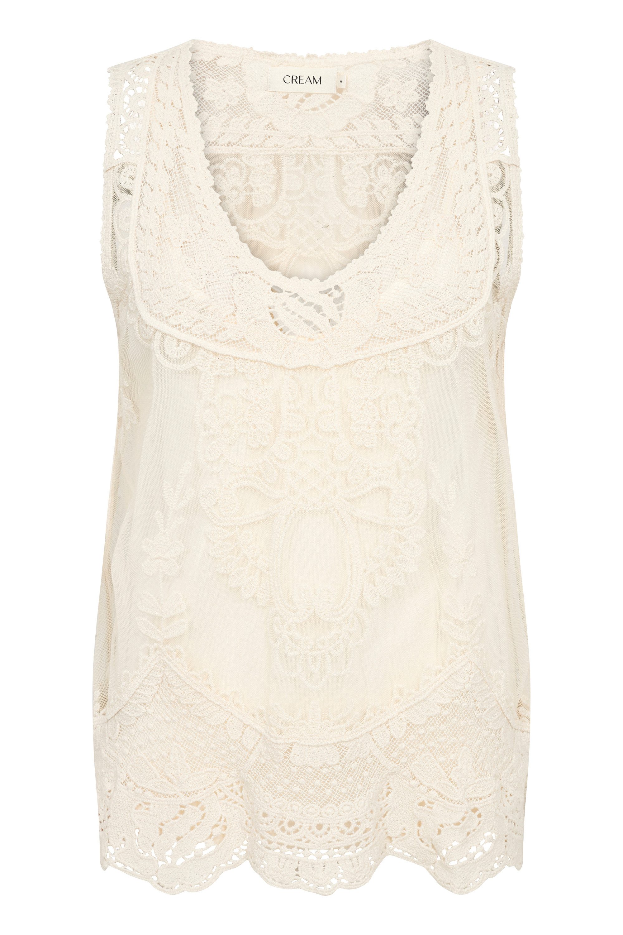 Cream Kurzarmbluse Kurzarm-Bluse CRLua