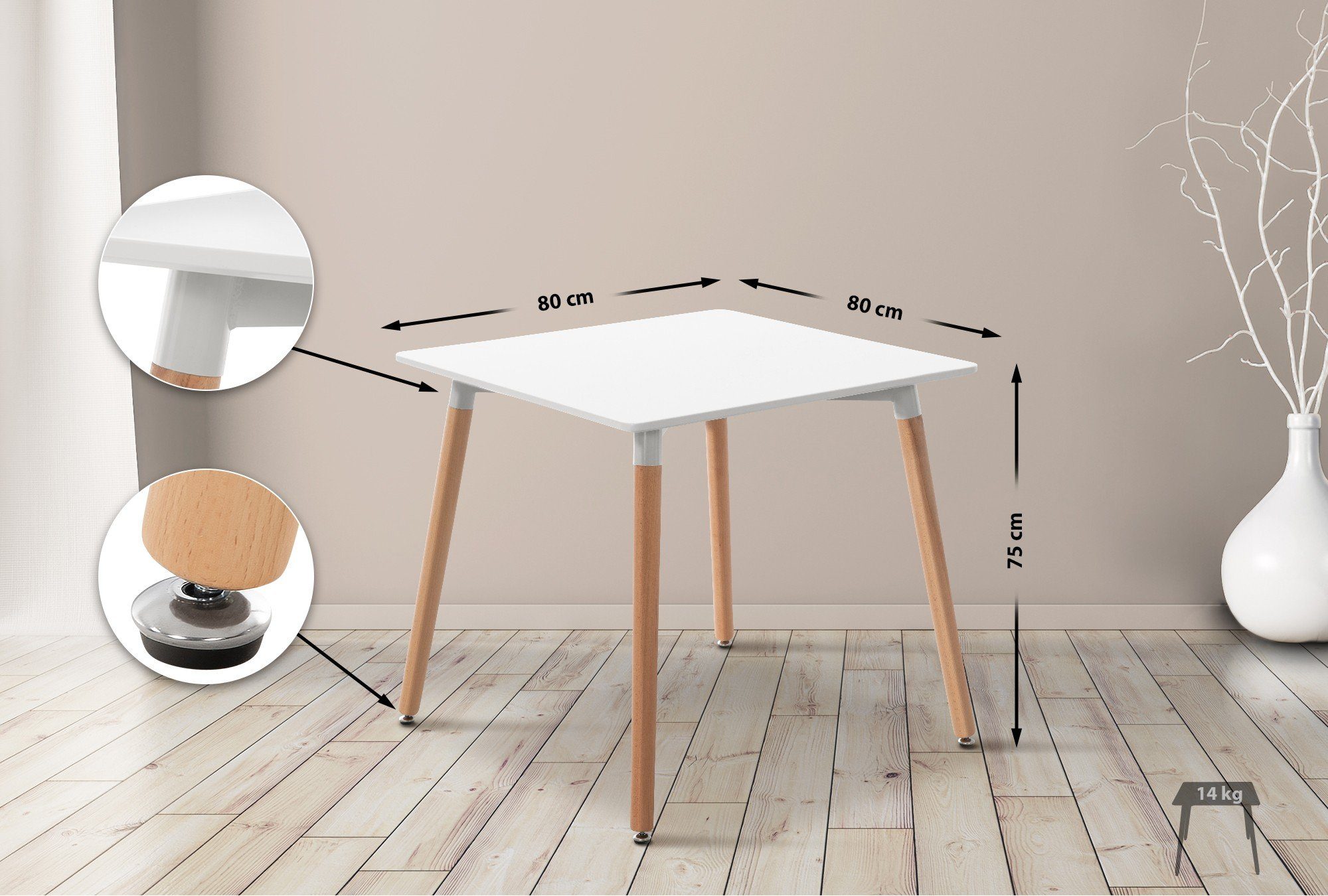 CLP Esstisch Viborg, mit MDF Tischplatte günstig online kaufen